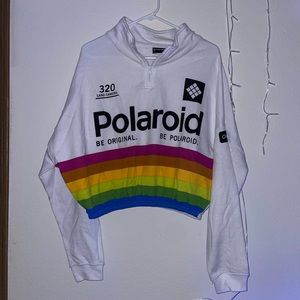 polaroid cropped half zip